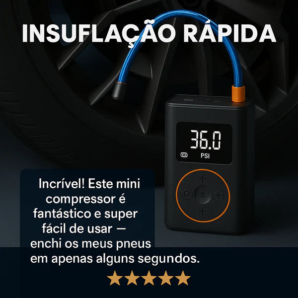 Mini Compressor de Ar Sem Fios 10,3 bar