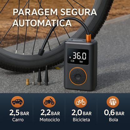 Mini Compressor de Ar Sem Fios 10,3 bar